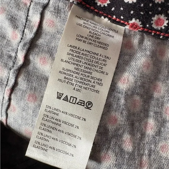 Maeve by Anthropologie The Colette Cropped Wide-Leg Pants Size 32 patterned - Picture 11 of 11